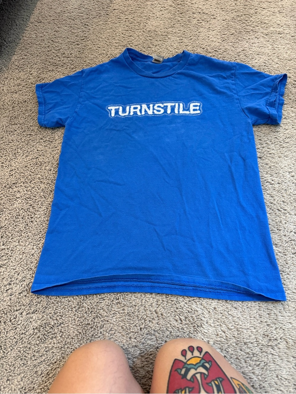 Turnstile Vintage Tour TeeRoyal Blue Turnstile Logo